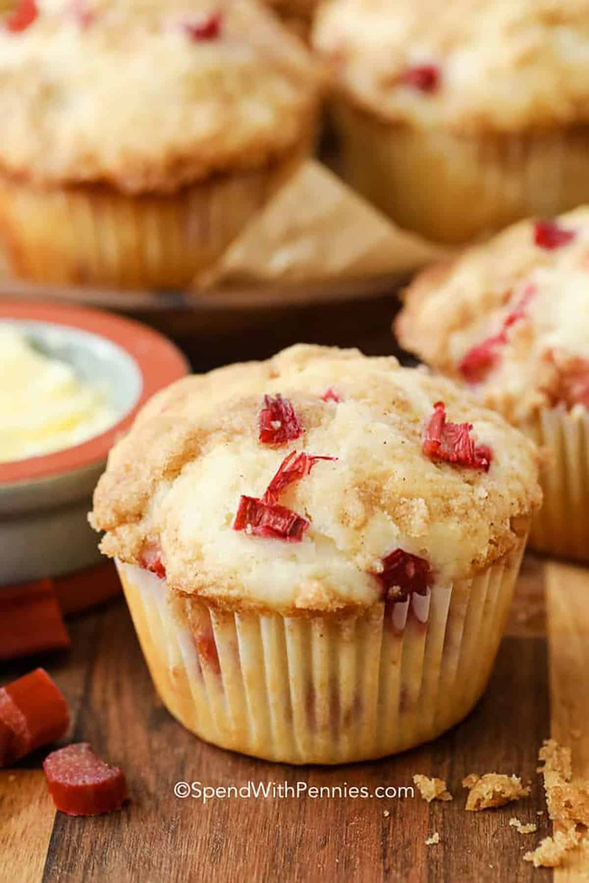 baked Rhubarb Muffins